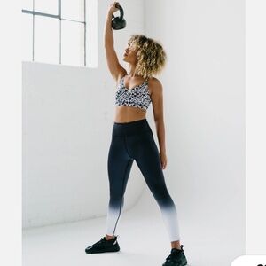 Ziya Black and White Ombre Leggings size xl women